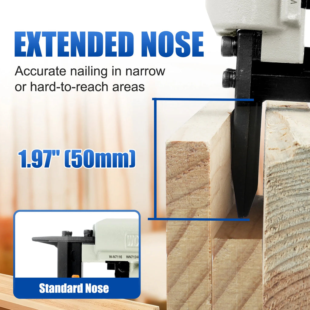 WOODPECKER HN7116 22Gauge 71 serise with Long Nose  Pneumatic StaplerUpholstery Staple Gun Tools for Woodworking