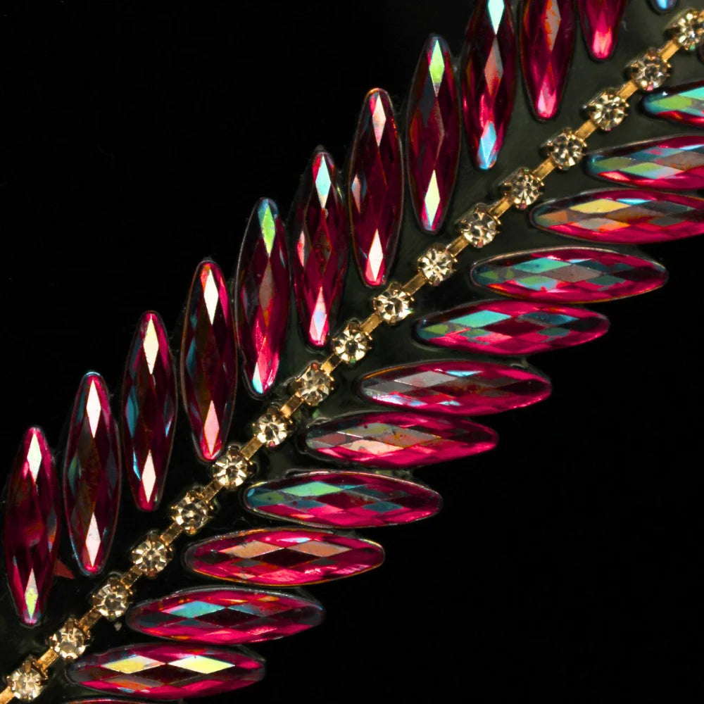 1 Yard Self Adhesive Rhinestone Strips AB Rhinestone Trim Ribbon Sticky for Crafts Glitter Tape Decorative Gem Sticker TR191