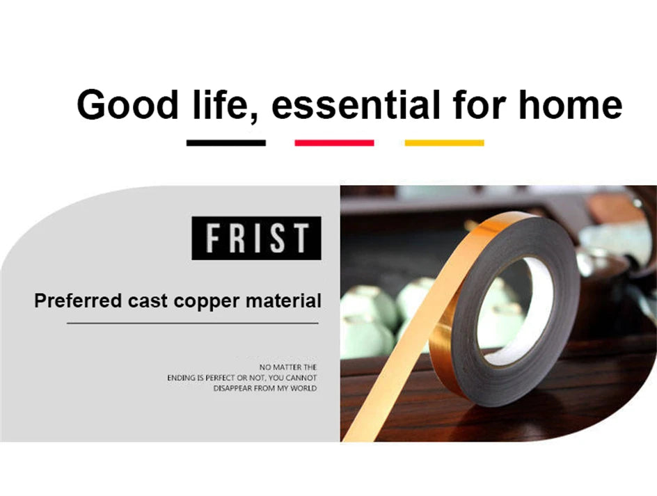 50M Self-Adhesive Tile Beauty Seam Sticker Tape 0.5/1cm Width Waterproof Gold Foil Lines Floor Wall Gap  Decor Seal Strip Tape