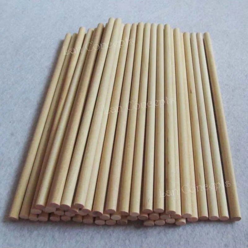 150x5mm Wood Round Lollipop Popsicle Sticks Ice Cream Stick Kids DIY Crafts Tools - 300pcs/Lot Free Shipping