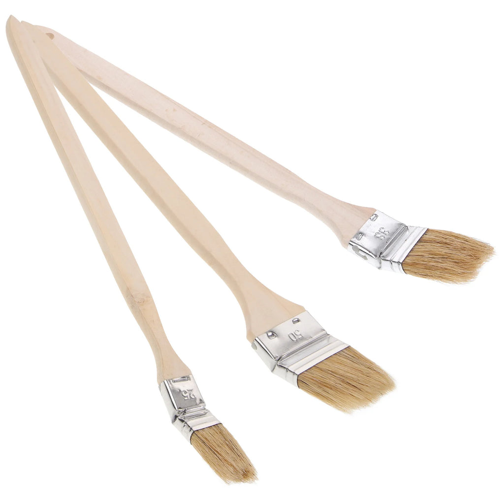 3pcs Bent Paint Brush 2.5/3.5/5 Inch Soft Bristle Wall Painting Tool For Wood Metal Furniture Reusable Paint Brushes