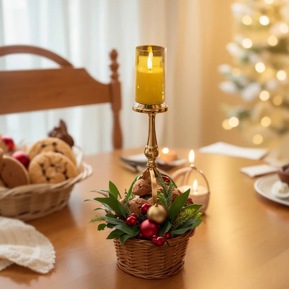 Artificial LED Flameless Candles with Batteries Acrylic Glass Flickering Pillar Tealight Candle for Festival Wedding Home Party