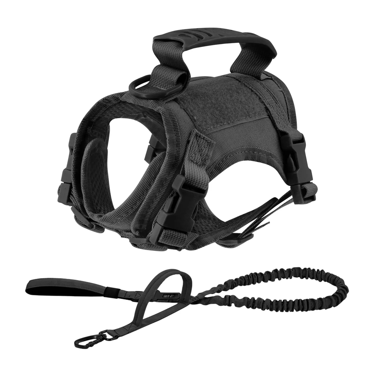 Tactical Cat Harness Leash with 9 Patches Small Dog Puppy Vest Straps with Handle Harnesses Training Adjustable Pet Accessories