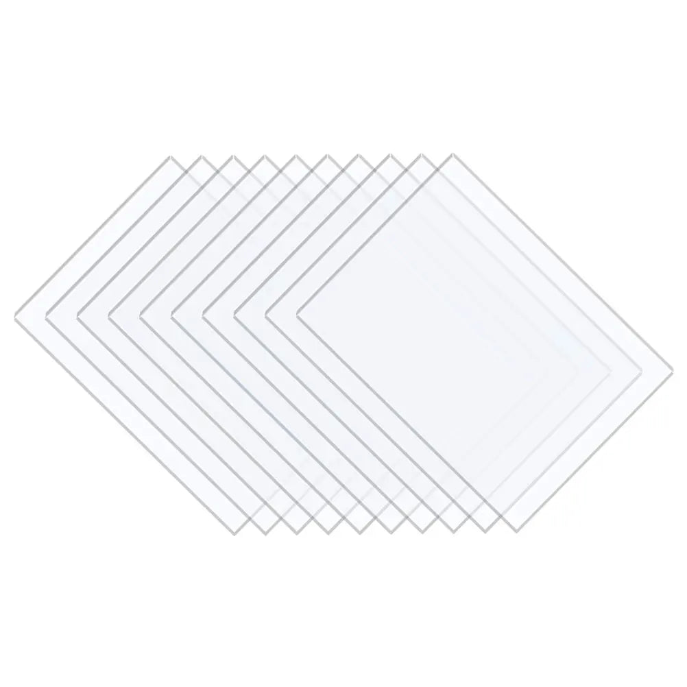 10pcs Transparent Acrylic Sheets Clear For Picture Frame Clear Crafting Panels Diy Scratch-Resistant Sturdy Lightweight Display