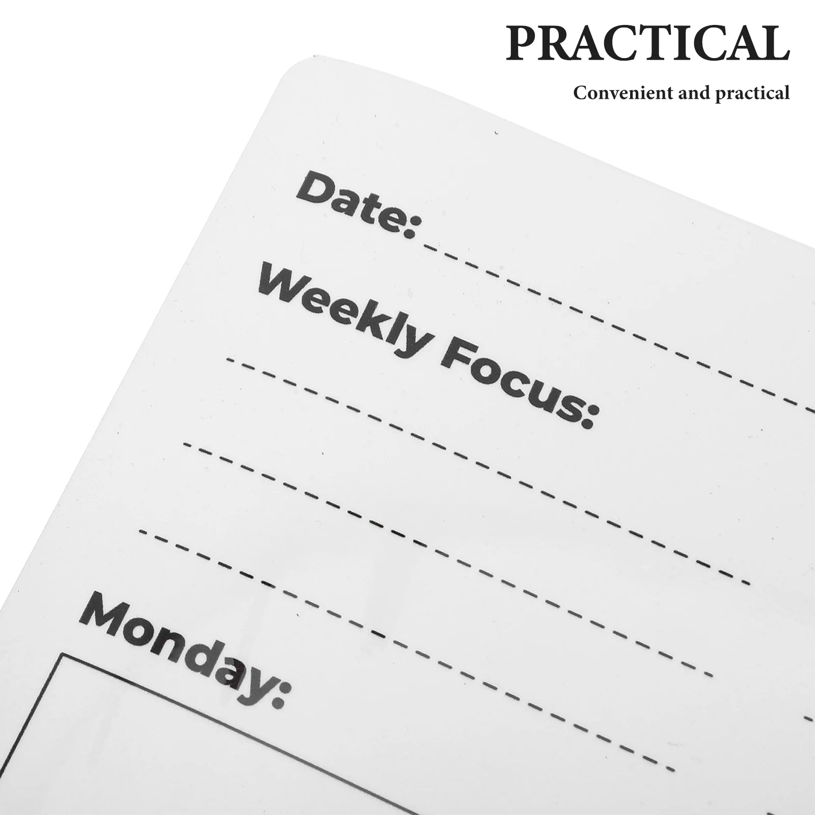 1 Weekly Planner Whiteboard Sticker for Wall Self-Adhesive Dry Erase Sheet Removable PVC Calendar for Fridge Home Office