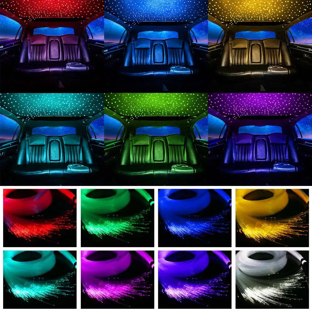 New RGBW 1/2/4 split machine Car Roof Star Light Starry Sky Atmosphere Optic star ceiling Light APP Control kits for Car Home