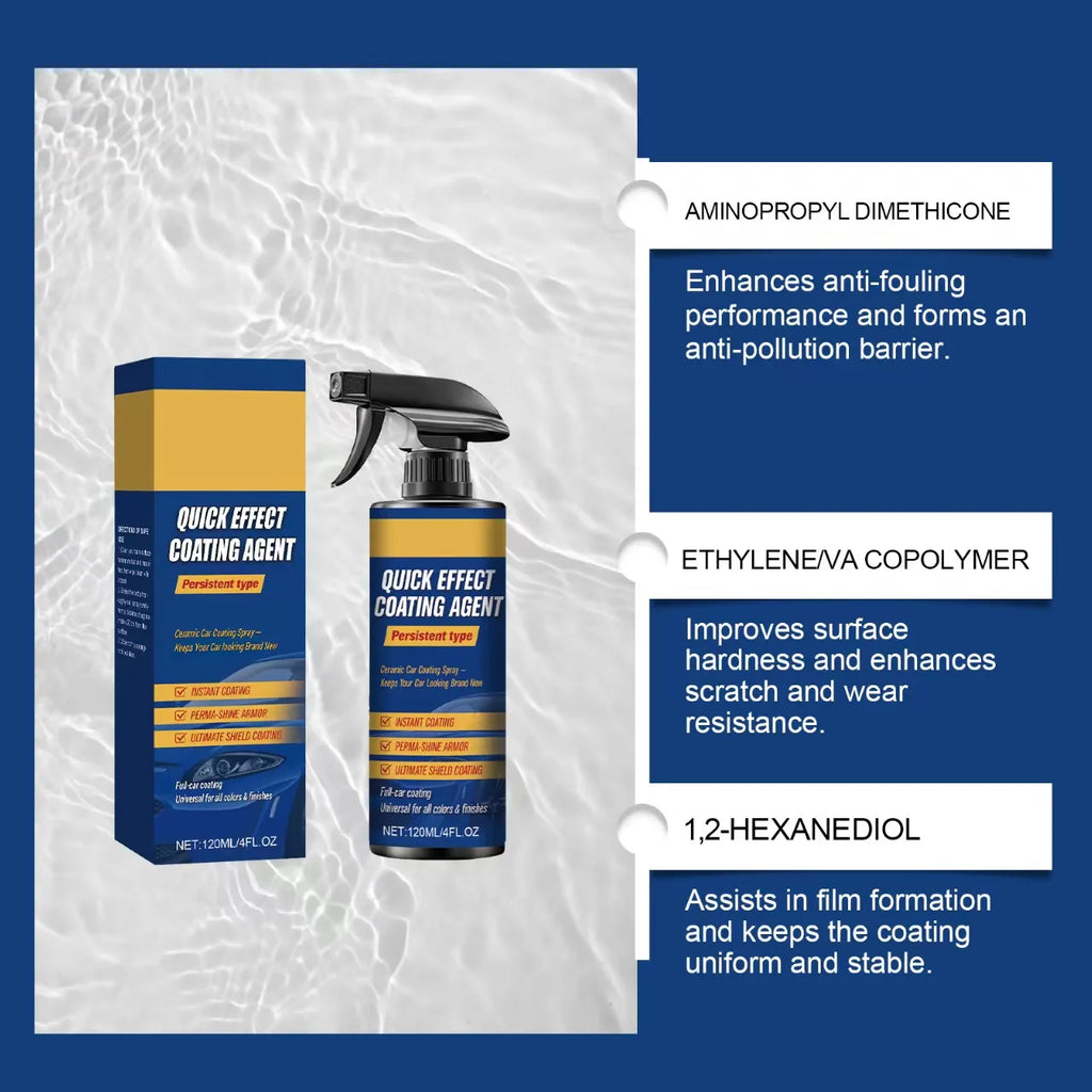 Car Coating Spray,Quick Effect Coating Agent,Car Scratch Wax Polish Spray Liquid