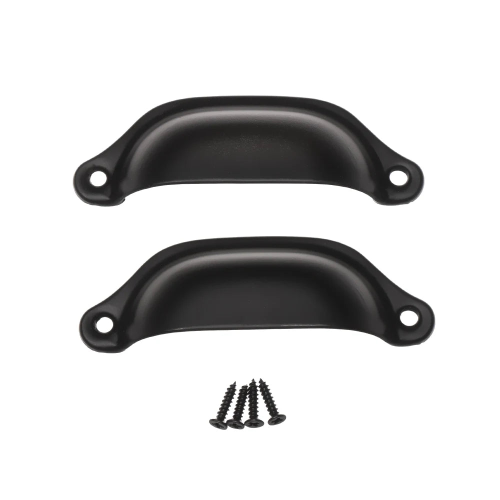 2Pcs Antique Brass Door Handle 98*35*16mm Shell Shape Wardrobe Cabinet Pulls Dresser Drawer Knob Kitchen Cupboard Fittings