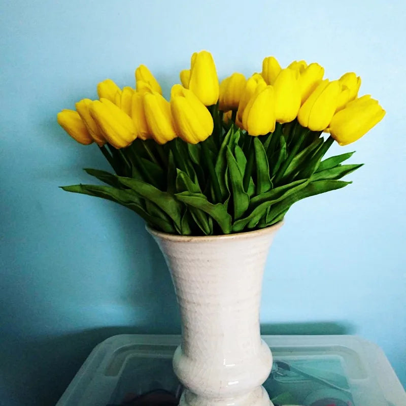 3/5/10/20pcs Tulips Artificial Flowers Real Touch Flower Bouquet Tulips Fake Flower for Wedding Home Decoration