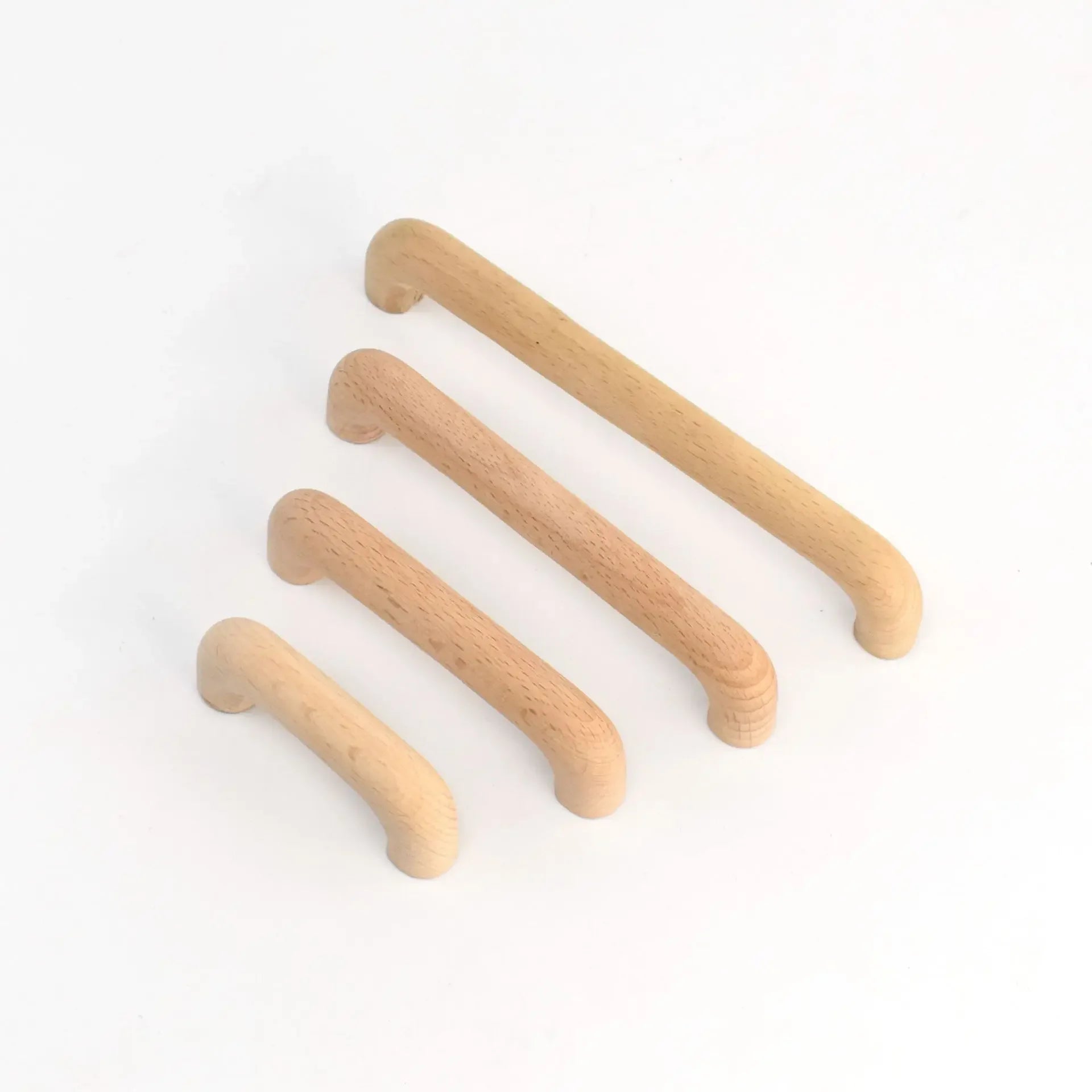 Beech Wood Handles Kitchen Cabinet Handle Drawer Solid Wood Furniture Wooden Door Drawer Knobs Cupboard Handles for Furniture