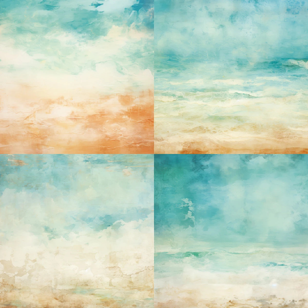 KLJUYP 24 sheets 6"X6" Vintage Sea Wave Scrapbook paper Scrapbooking patterned paper pack DIY craft Background paper