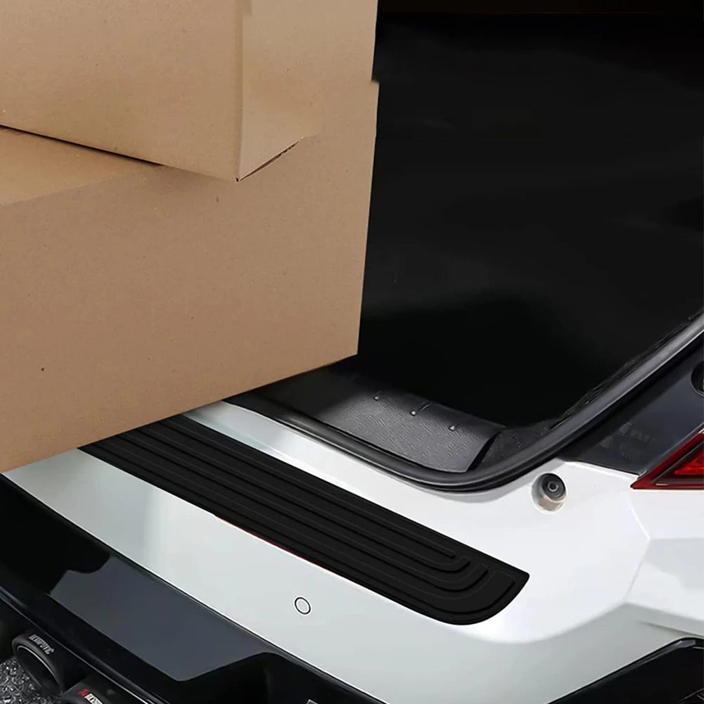 Universal Car Trunk Door Guard Strips Sill Plate Protector Rear Bumper Guard Rubber Mouldings Pad Trim Cover Strip Car Styling