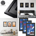 Set of 3 Black 24x36 Picture Frames, Suitable for 20x30 Photos with Mat or 24x36 Images without Mat, Versatile Wall Mounting Opt