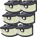 New Solar Motion Sensor Lights 120 LEDs with Lights Reflector,270 Wide Angle, IP65 Waterproof, Step Lights for Front Door, Yard