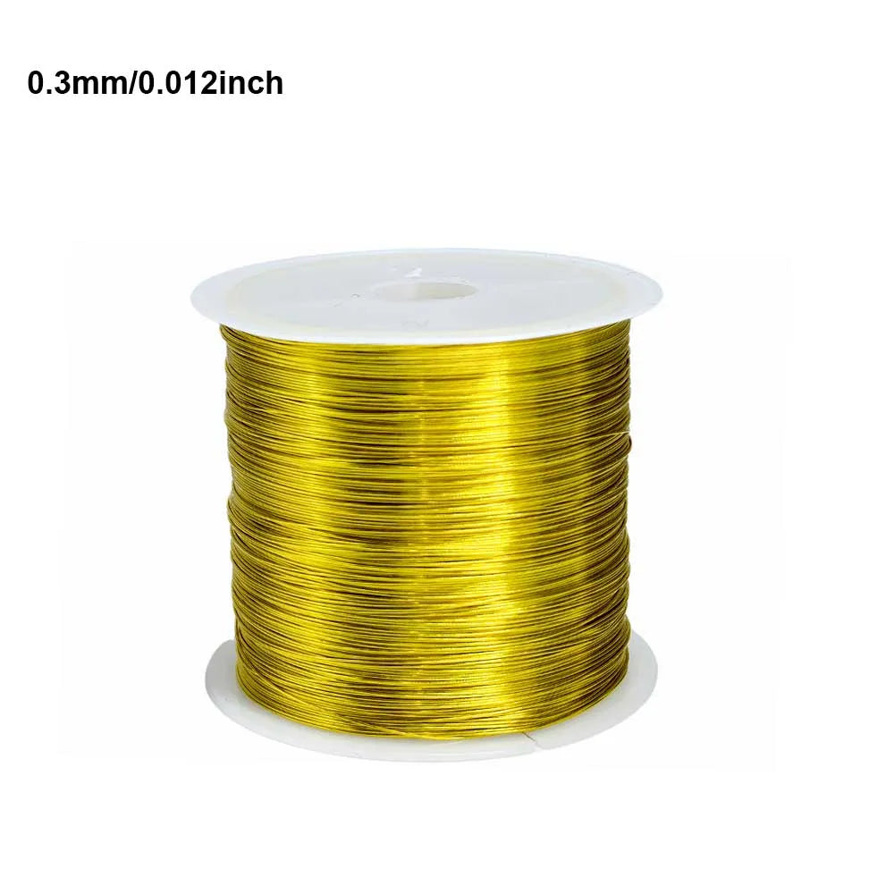 100M/Roll 0.3/0.4mm Color Metal Wire For Bracelet Necklace DIY Colorfast Beading Wire Jewelry Cord String Handcraft Making