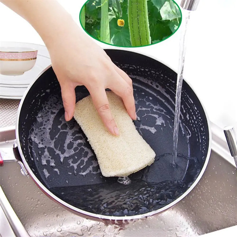 1/5pcs Double-sided Cleaning Reusable Non-stick Oil Pot Bowl Brush Dish Washing Cloth Cleaning Sponge Microfibre Sponge