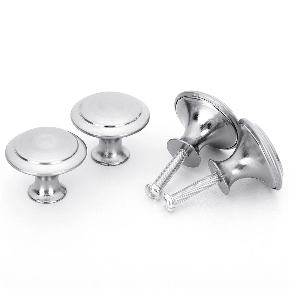40Pcs Door Knobs Stainless Steel Drawer Cabinet Handles Knobs Kithcen Cupboard Pull Handles Furniture Hardware Accessory