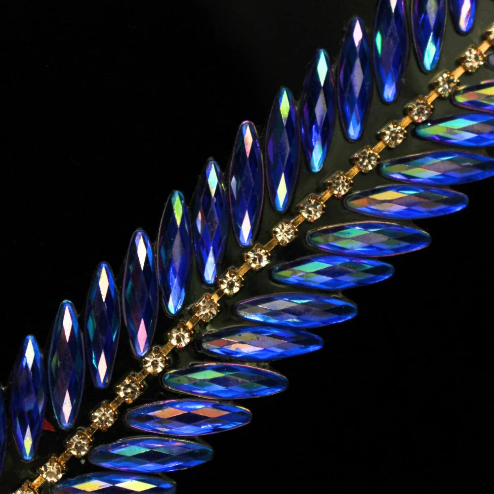 1 Yard Self Adhesive Rhinestone Strips AB Rhinestone Trim Ribbon Sticky for Crafts Glitter Tape Decorative Gem Sticker TR191