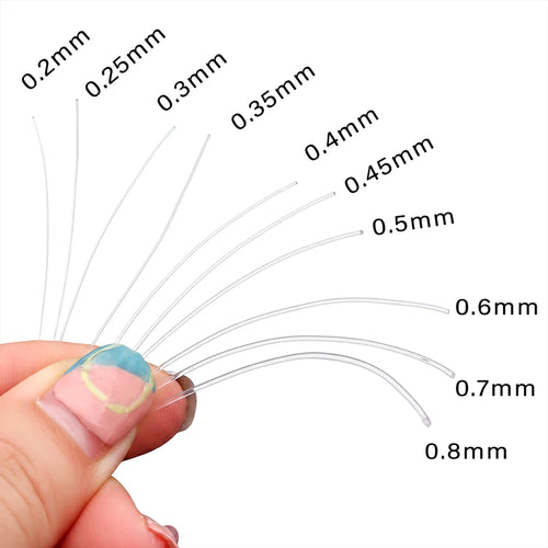 0.2-0.8mm Clear Non-Elastic Crystal Beading Line Invisible Strong Jewelry Wire for DIY Craft Making Round Spool 8-100m Roll Rope