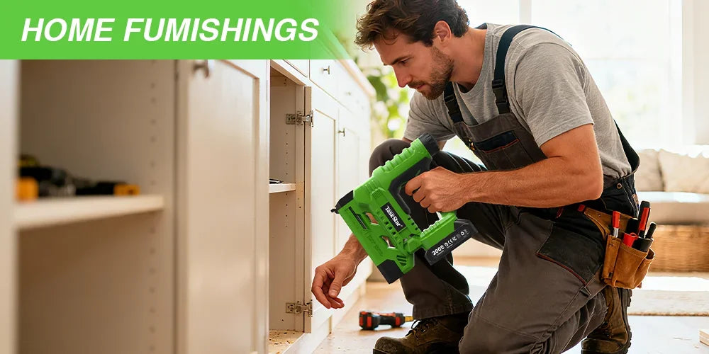TaskStar Cordless Nail Gun 2-in-1 with nails & staples,Nailing Machine with 2 x Batteries