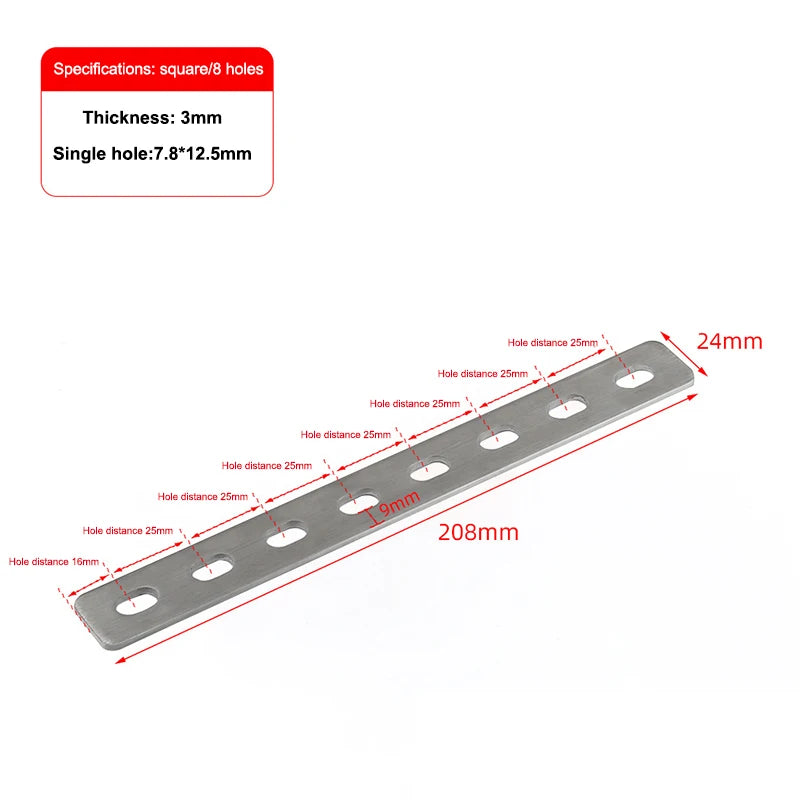 Stainless Steel Flat Corner Bracket Mending Joining Plate Repairing Fixing Connector Furniture Cabinet Shelves Brace Parts