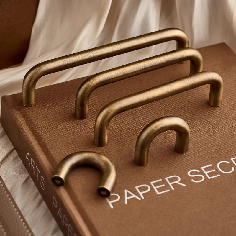 Minimalism Bronze Furniture Handles Wardrobe Pulls Kitchen Cupboard Cloakroom Bedside Small Cabinet Door Handle Decorative Knob