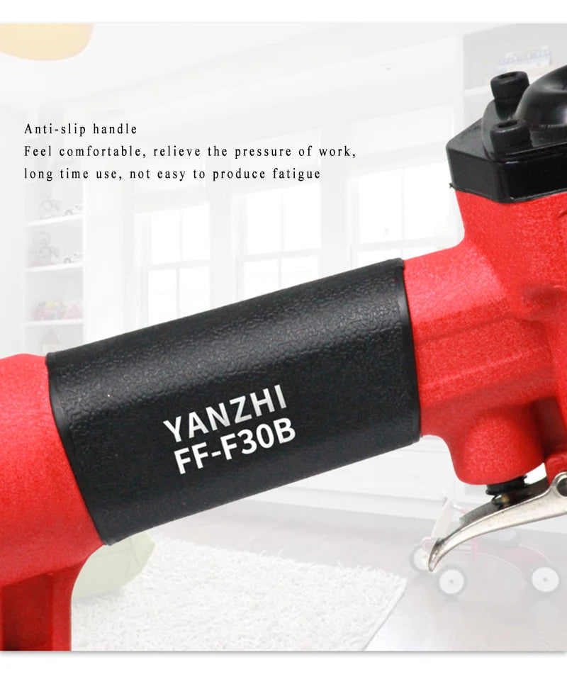Pneumatic Finish Nailer and Stapler Ergonomic and Lightweight Staple Gun 1.05 x1.25mm for Wood, Upholstery