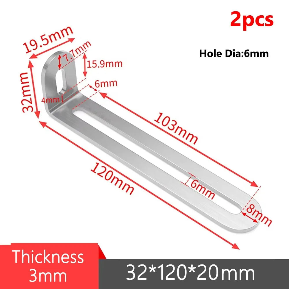 1/2Pcs Stainless Steel Angle Bracket Furniture Fastener 90 Degree Right Angle Corner Brace Joint Silver L Shape