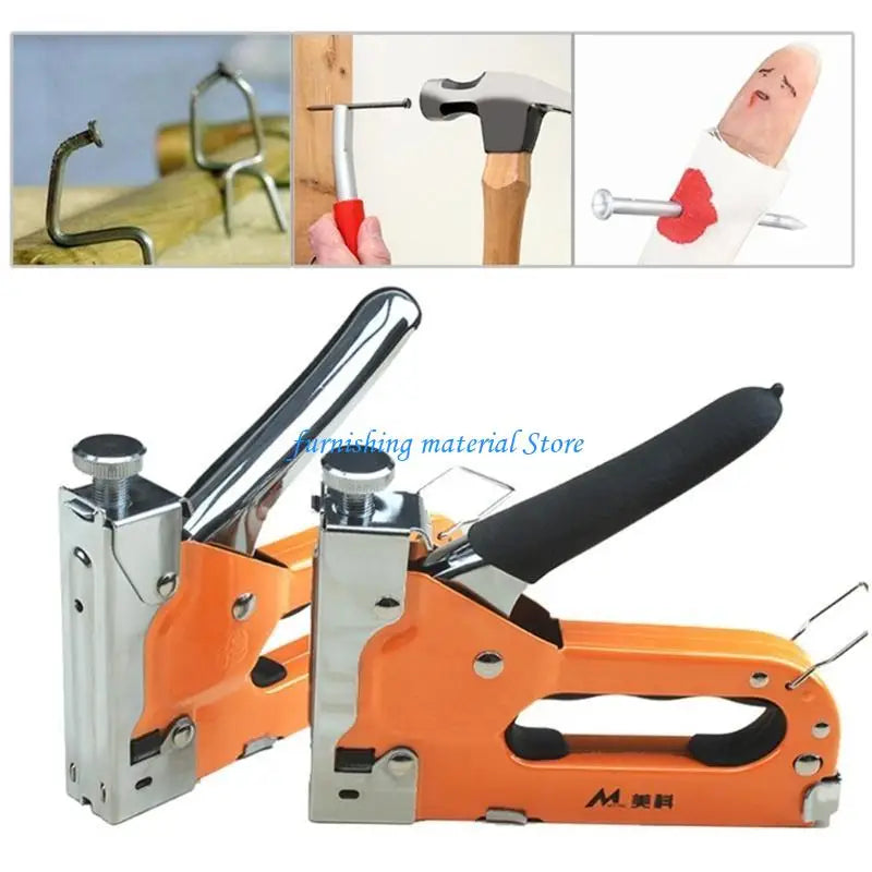 Y5GD Guns DIY Furniture Construction Stapler Upholstery Staple Guns With Staple