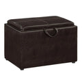 Designs4Comfort Accent Storage Ottoman 22.75 Modern Foot Stool with Decorative Tray for Living Room, Dining Room, Office, Den,