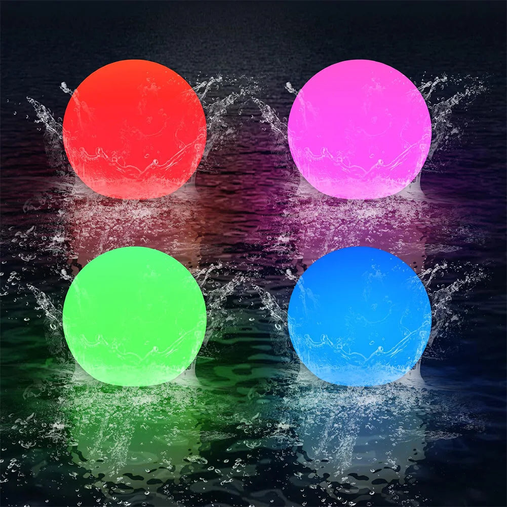 LED Glowing Ball Night Light Remote Control Outdoor LED Garden Ball Light Swimming Pool Luminous Ball for Garden Yard Pool Decor