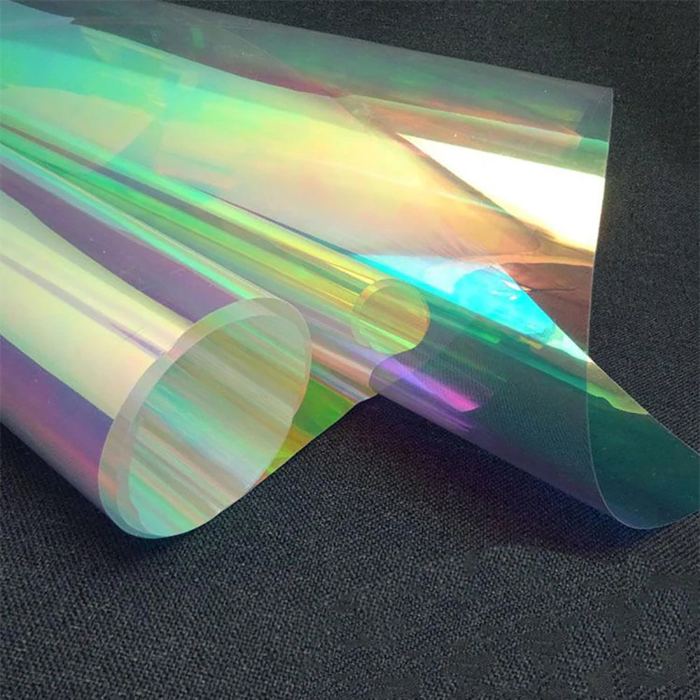 Clear Transparent PVC Holographic DIY Crafts Multicolor Fabric Vinyl Film PVC Fabric Sewing Accessories Handcrafted