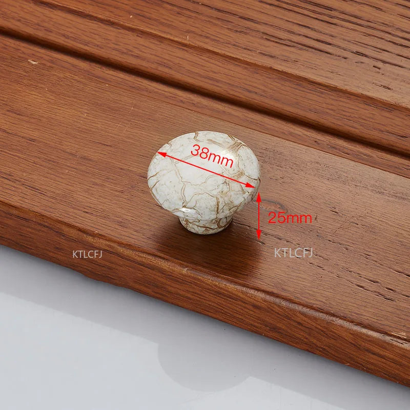 European Bronze Ceramic Cabinet Handles Zinc Alloy Drawer Knobs Wardrobe Door Handles Furniture Handle