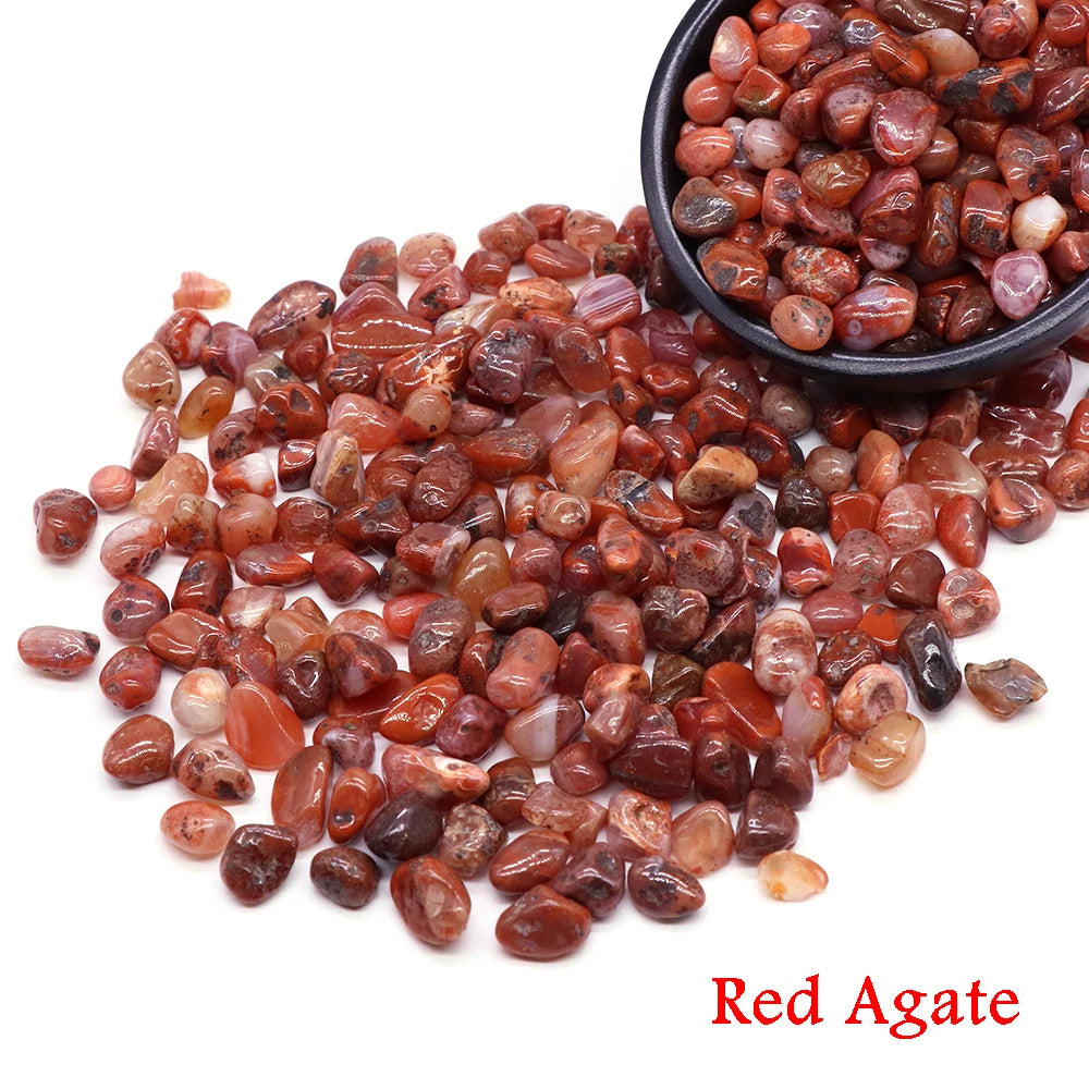 Natural Stone Tumbled Agate Gravel Crystals Chip Quartz Minerals Reiki Healing Specimen Gemstones Home Aquarium Decor DIY Crafts