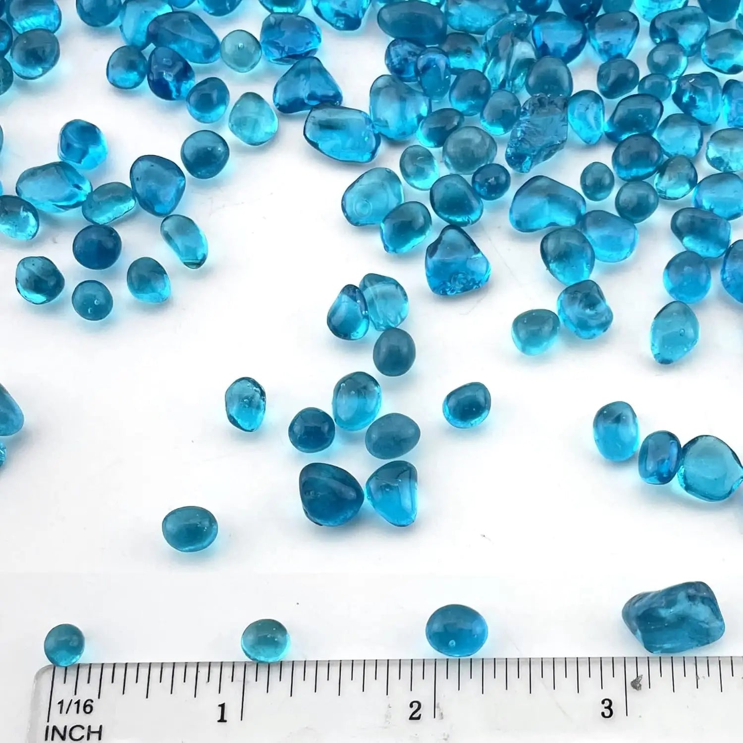 500 grams Aquarium Fish Tank Gravel Light Blue Glass Vase Filler for Fountain Succulent Plant Decorative Rock Pebble Stone
