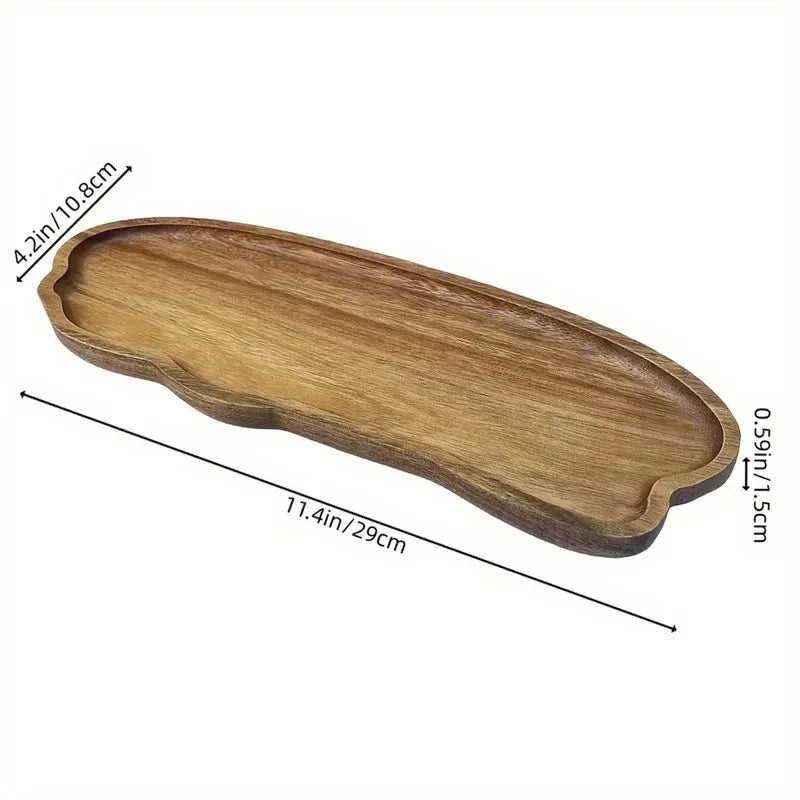 Japanese-Style Wooden Coffee Trays for Fruit Desserts Candies Bread Snacks Cakes Food Table Trays
