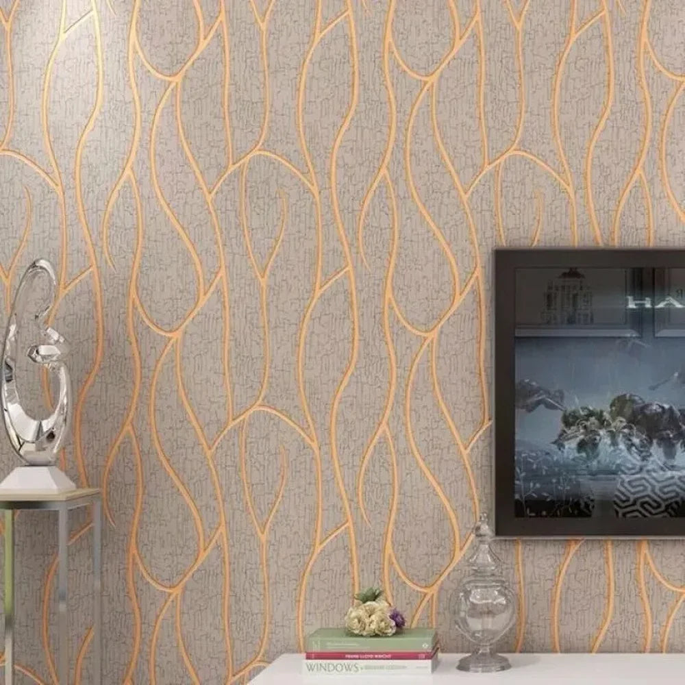 European Non-Woven Fabric Wallpaper Modern Self-Adhesive Contact Paper for Bedroom & Furniture Removable Decor