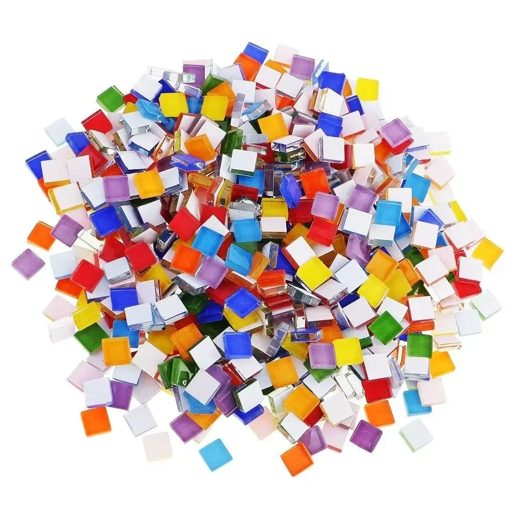 100pcs DIY Mosaic Tiles Glass Multi Colors Tiles Handmade Mirrors Decorative Ceramic Tile Wall Technology Colored Decor