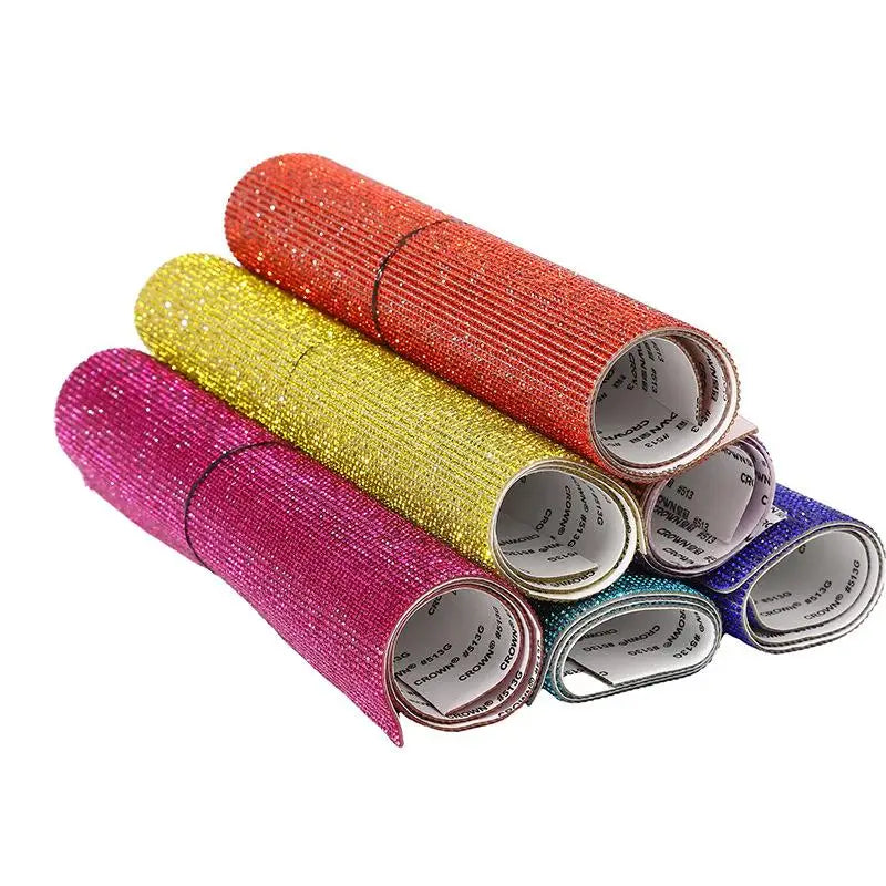 12x20cm Self Adhesive Rhinestone Sticker Tape DIY Decoration Diamond Sticker For Arts Crafts DIY Car Phone Clothes Decoration