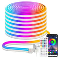 32.8T RGB Neon LED Strip Lights, 24V Waterproo Silicone Rope Light, Music Sync, Color Changing, App & Remote Control, or Bedroom