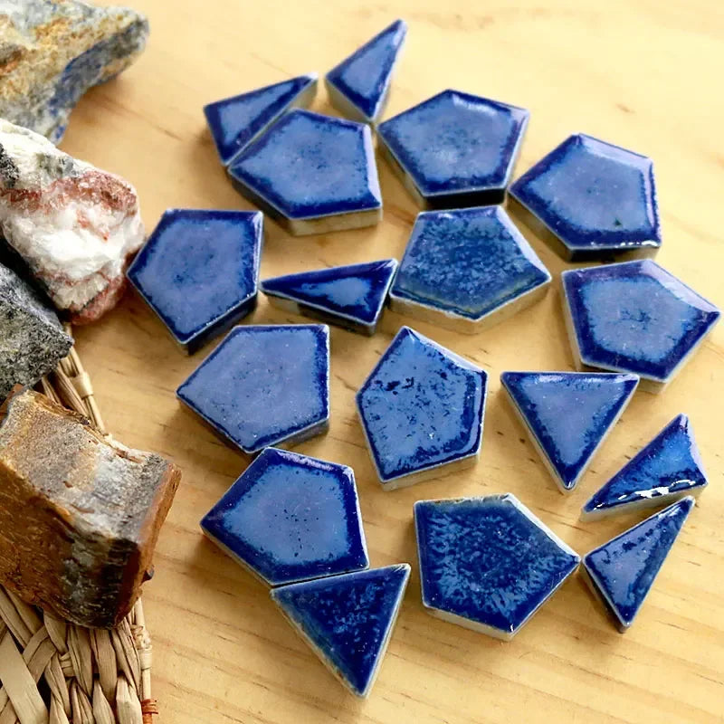 100g DIY Ceramic Mosaic Tiles Glass Mirror Handmade Ornaments Tiles Wall Crafts Colorful Crystal for Decorative Materials cerh1