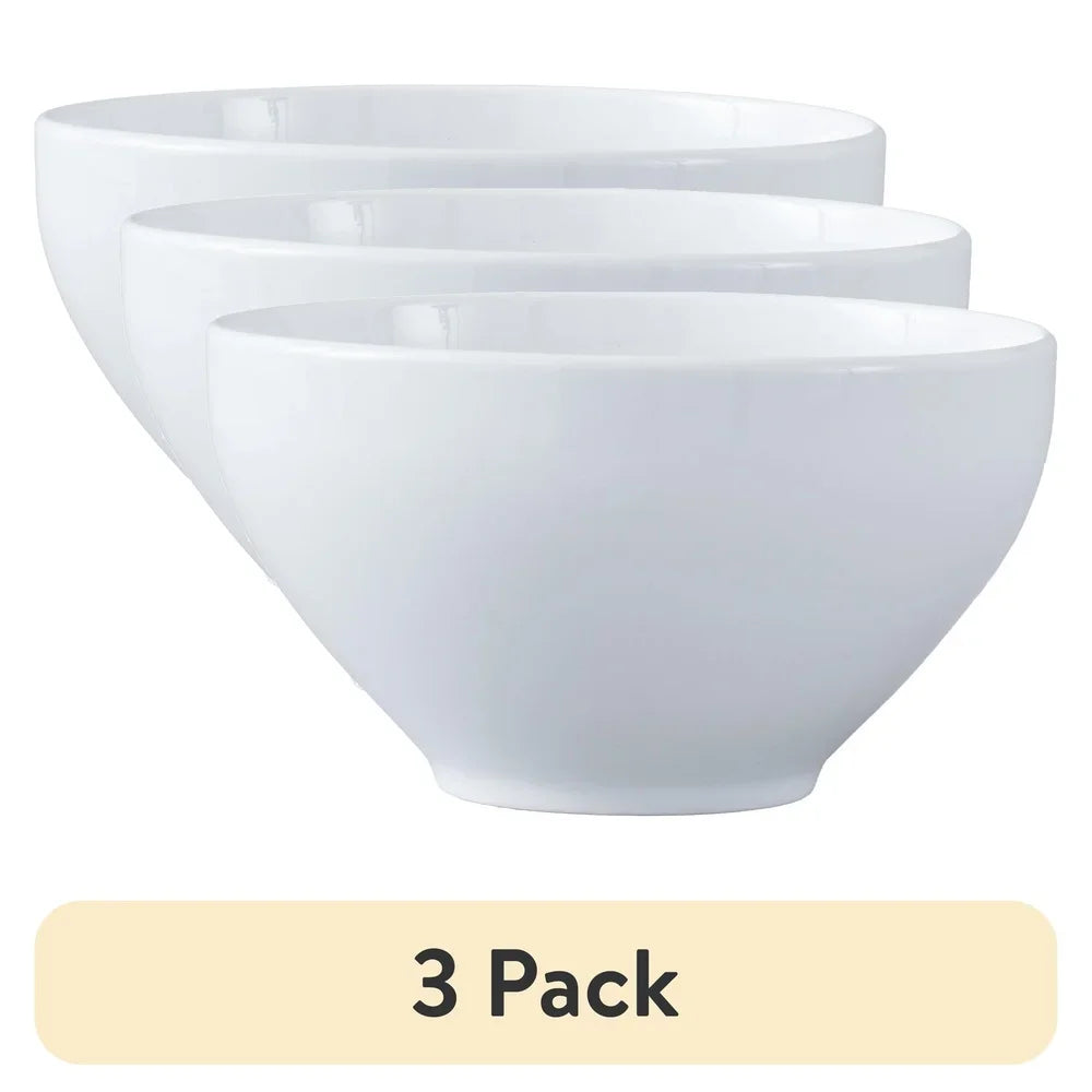 Modern 3 Pack Porcelain Bowls Dishwasher Safe Microwave Safe for Brunch Dinner Parties
