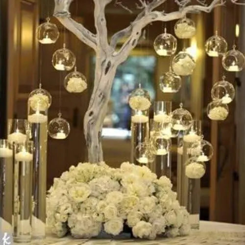 24 Pcs Hanging Glass Tealight Holders, Plant Terrariums, Home Decor for Indoor Outdoor Garden