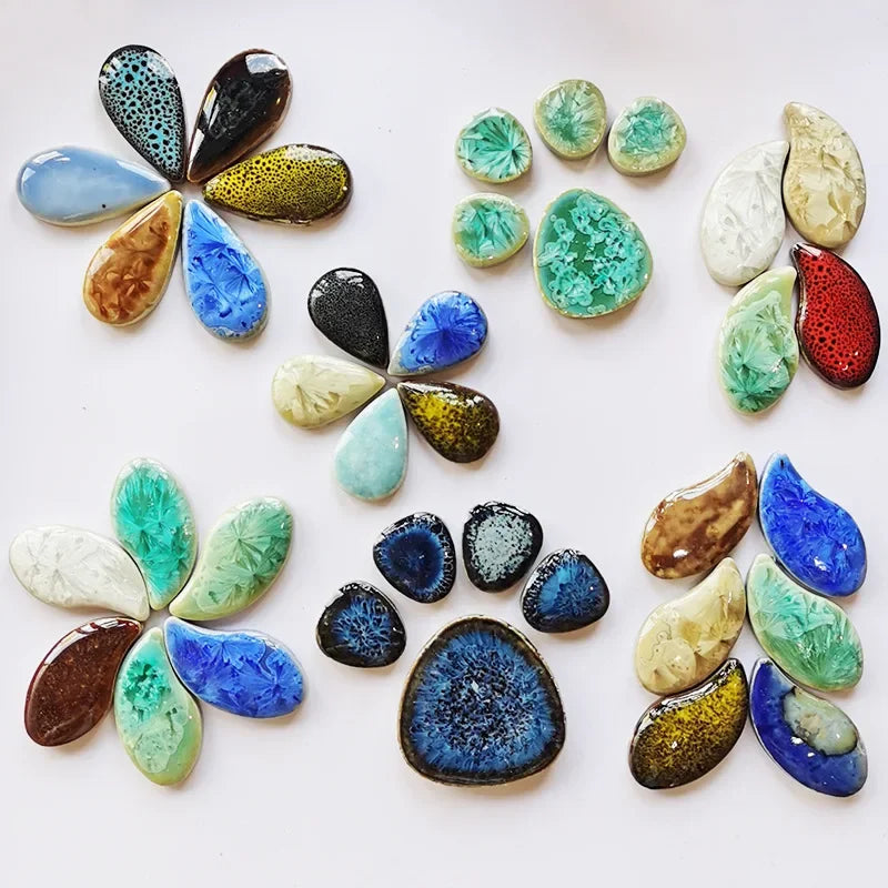 100g Ceramic Mosaic Tiles Multi Color Mosaic Piece Making Tiles for Puzzle Art DIY Craft Lamp Table Accessories Home Wall Decor