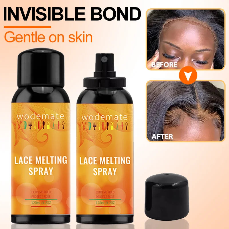 120ML Lace Melting and Holding Spray Glue-Less Hair Adhesive for Wigs, Strong Natural Finishing Hold with Control