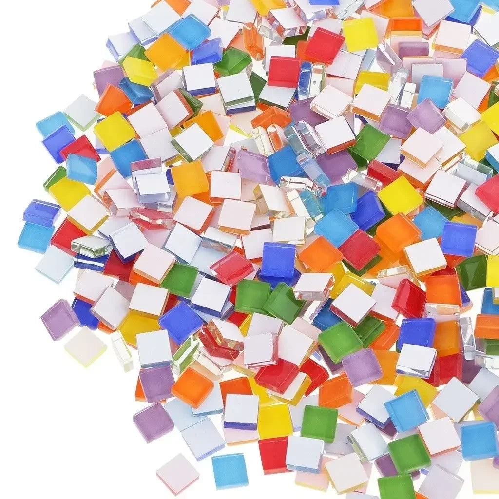 100pcs DIY Mosaic Tiles Glass Multi Colors Tiles Handmade Mirrors Decorative Ceramic Tile Wall Technology Colored Decor