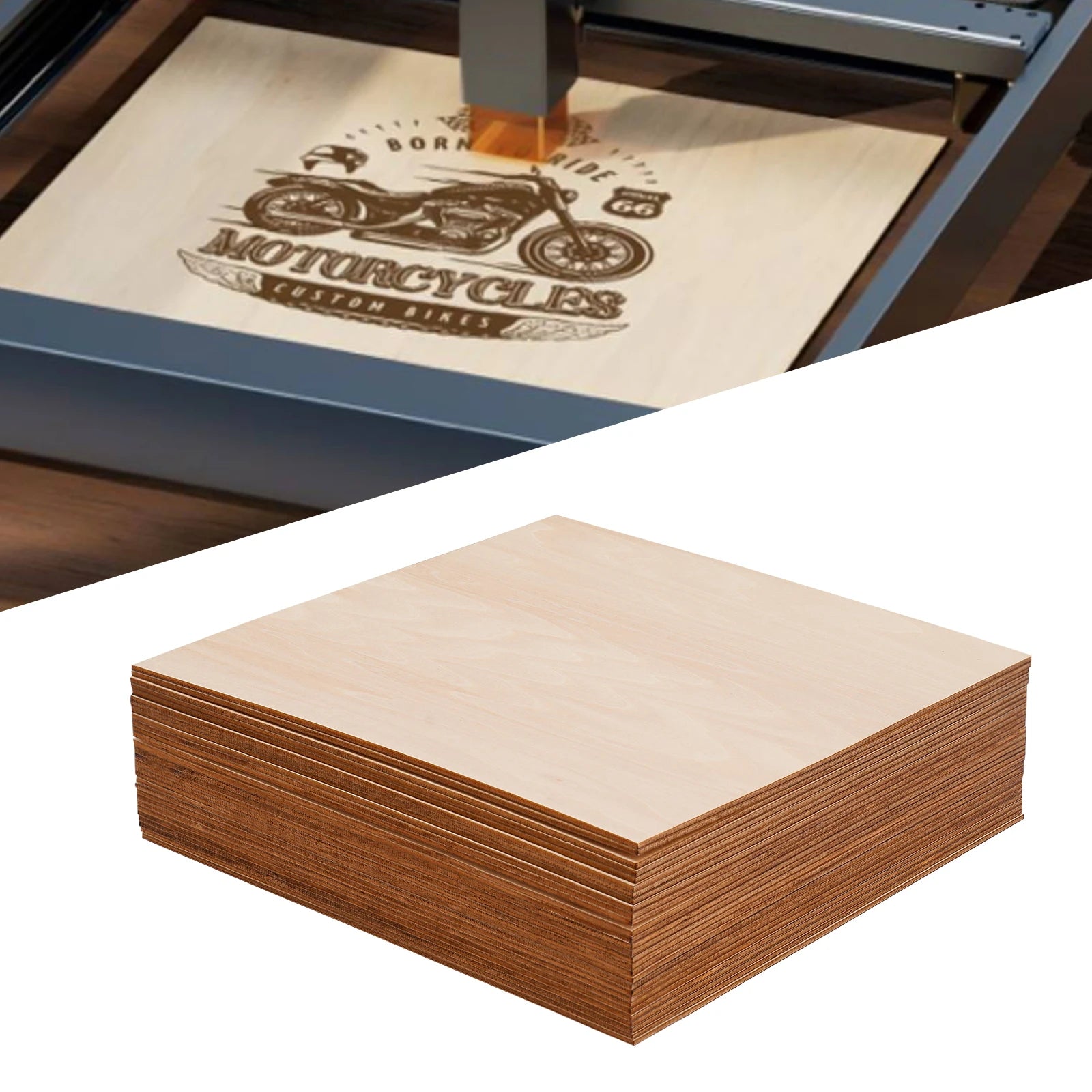 30PCS 30x30cm Basswood Sheets, 3mm Thick DIY Wood Boards, Rectangle Blank Wooden for Crafts, Laser Engraving, Home Decor