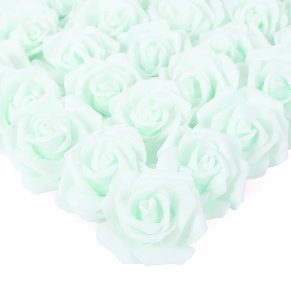 100PCS Artificial Rose Flower Heads, Real Looking Foam Roses for DIY Wedding Baby Shower Centerpieces Party Home Decorations