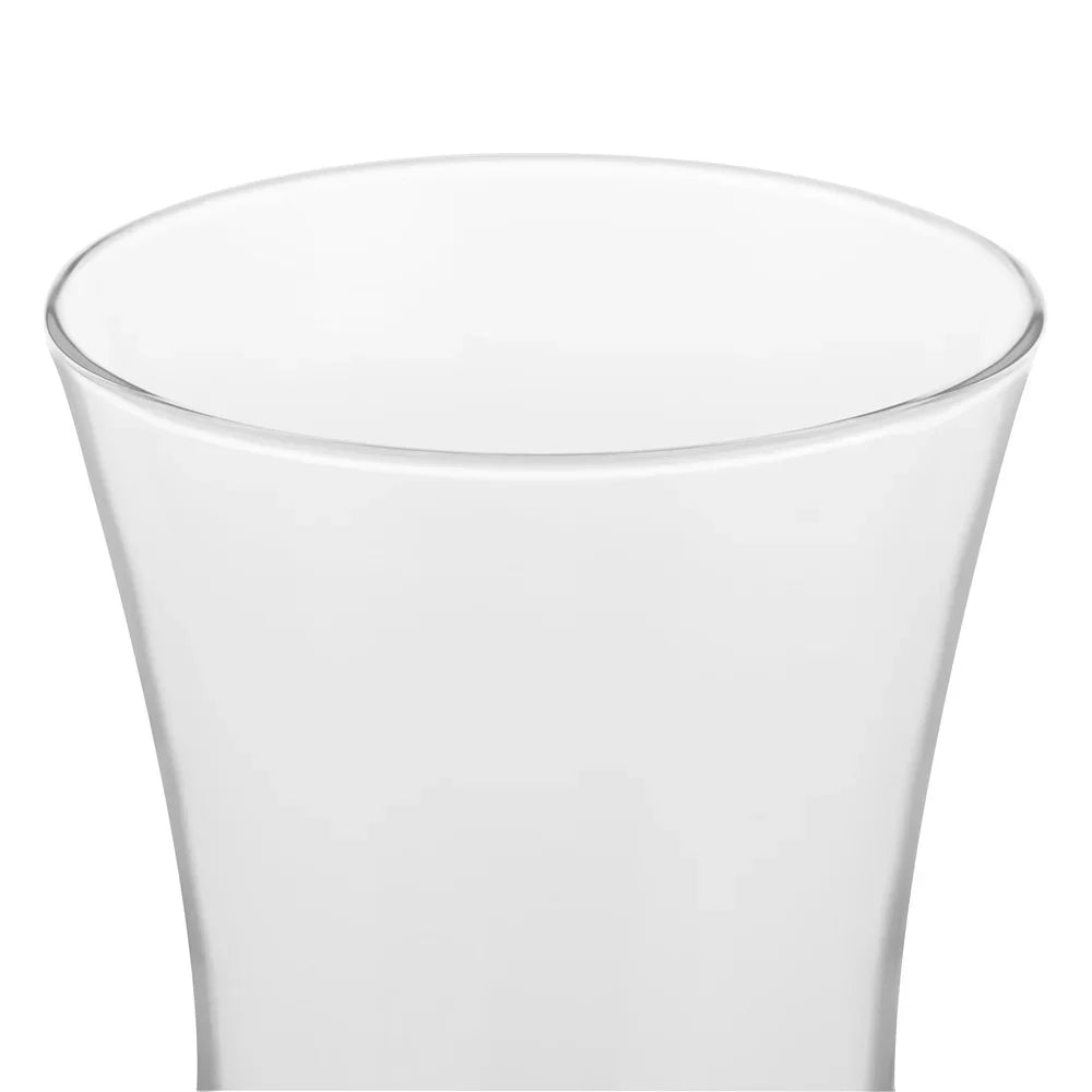Clear Glass 8 Inch Floral Vase 2 Pack Elegant Design Sturdy Base Home Office Tabletop Decoration