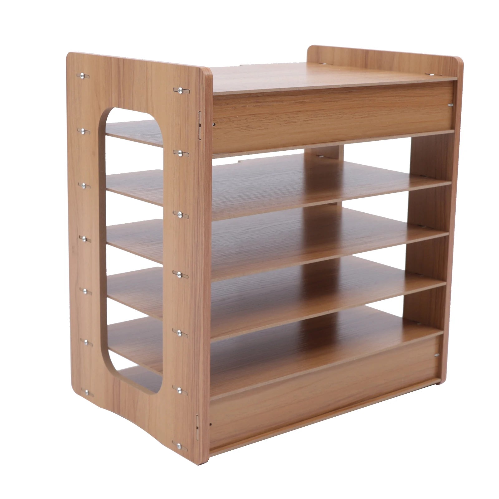 7Tier High-density Board Widen Wood Office Paper Organizer For Desk Desktop File Holder Desk Letter Tray & A4 Paper Sorter